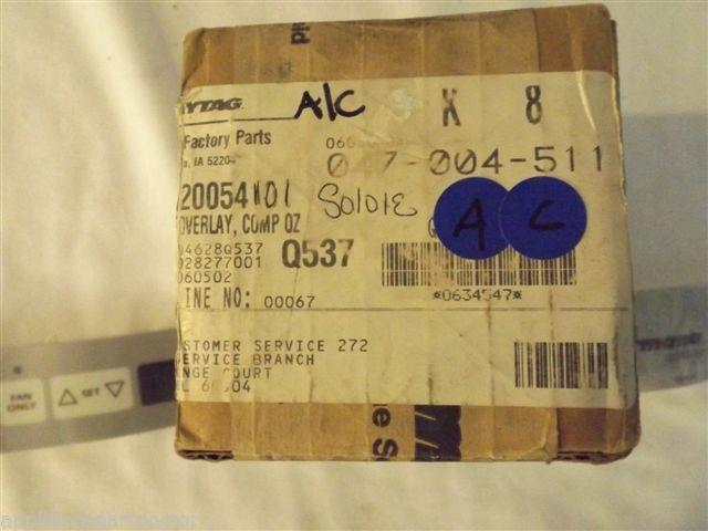 AMANA AIR CONDITIONER 20054101 Overlay, Comp Qz NEW IN BOX AMANA AIR CONDITIONER 20054101 Overlay, Comp Qz NEW IN BOX